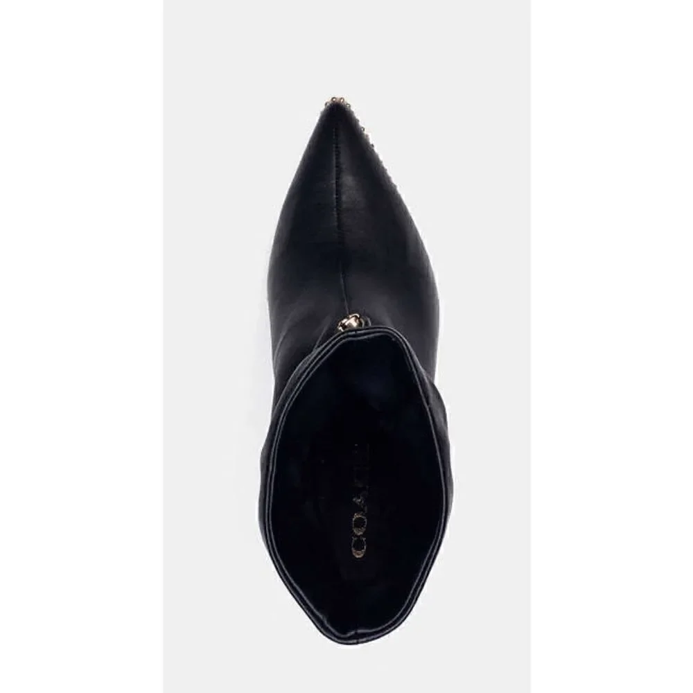 Coach Wynie Bootie in Black with Gold NWOB Size 6 1/2
